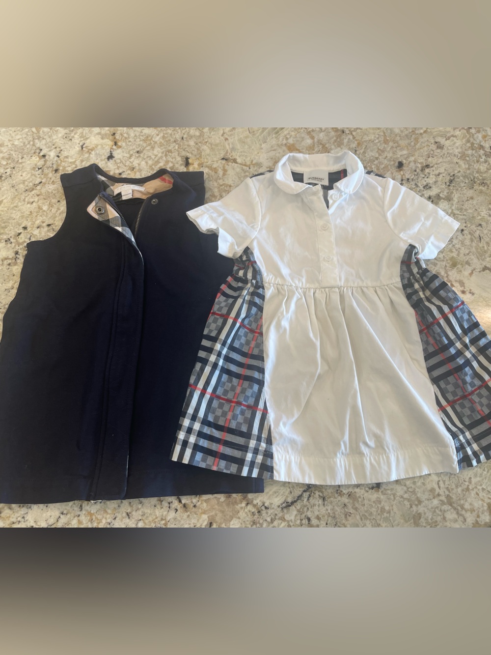 Burberry Children Dresses Girls 2-3T England Designer Plaid Burberry Check - Picture 2 of 11